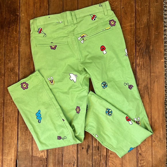 Women’s A.Lab from Zumiez Colorful Graphic Green Pants size 28 - Picture 7 of 8